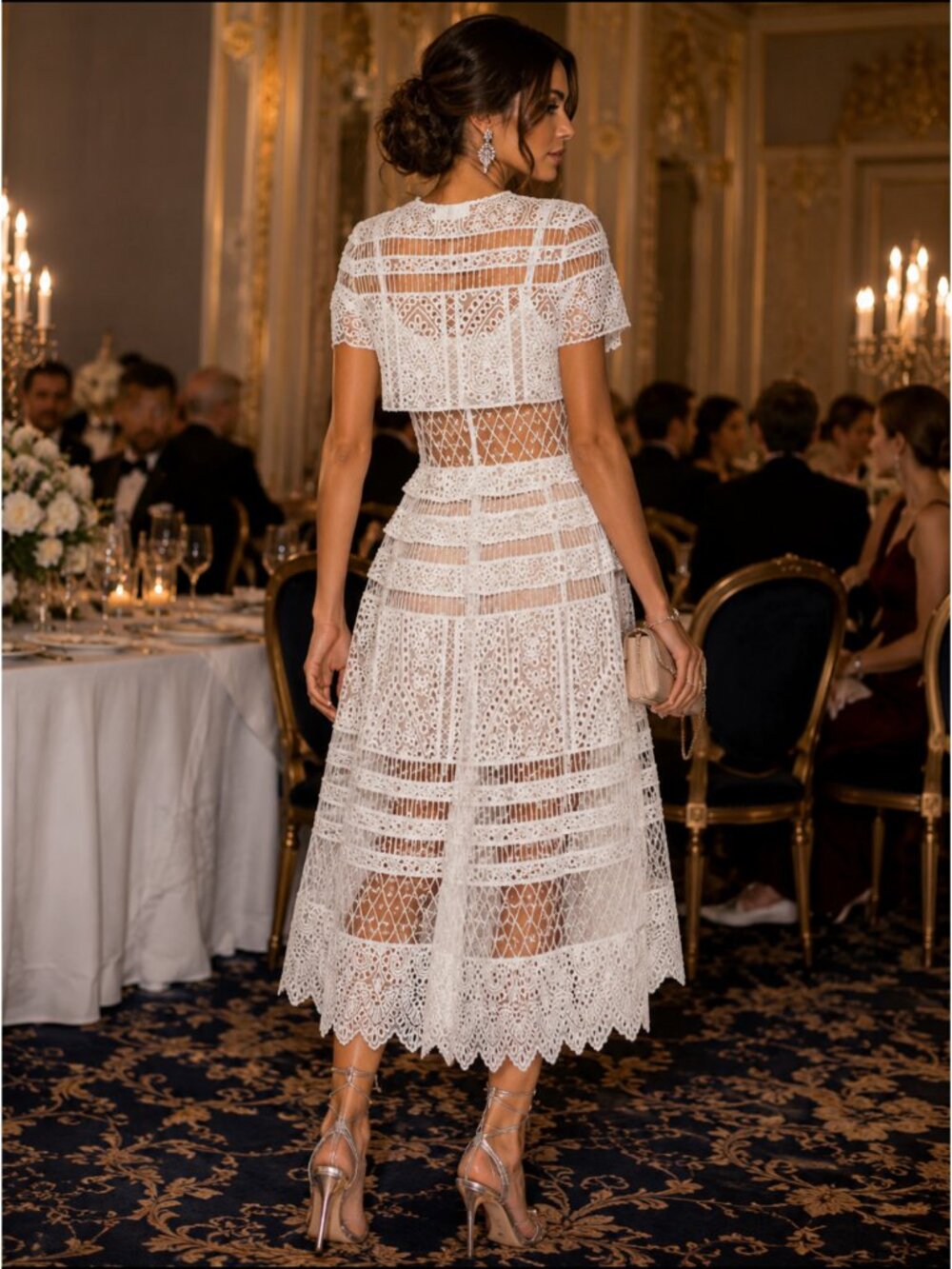 Zimmermann Riot Eyelet Bell Nylon-Blend Dress Size S NEW - Picture 7 of 16